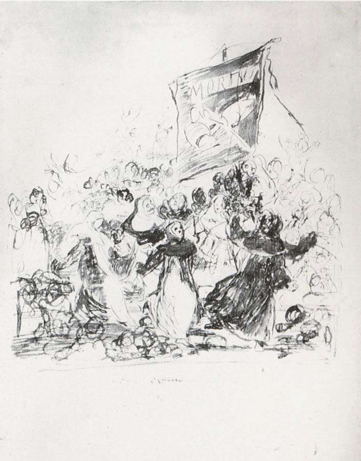 Francisco Goya Drawing for plate 190